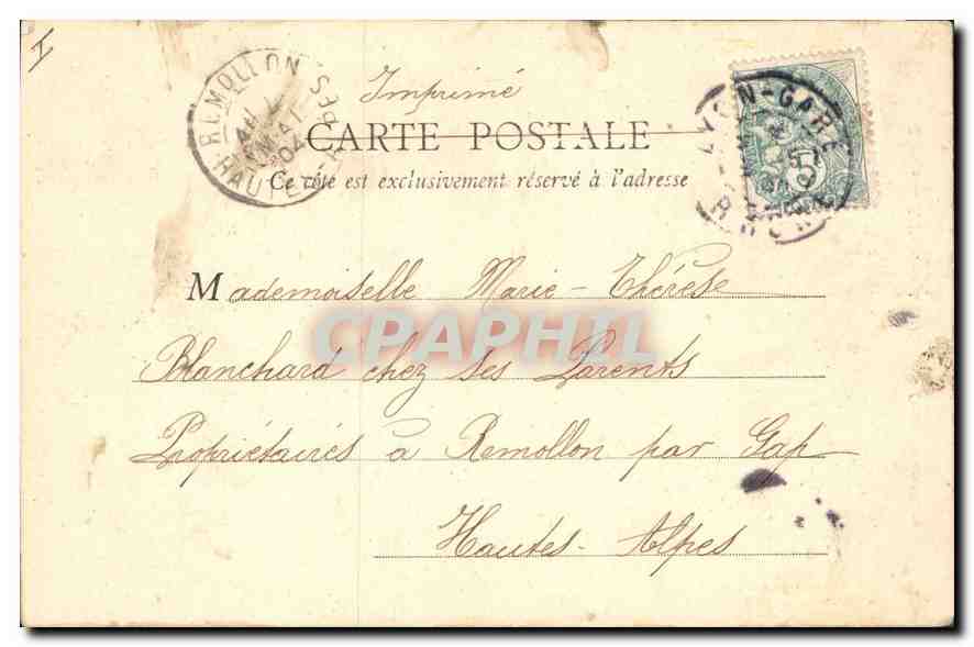 CPA Lyon L'Homme a la Roche Quai Pierre Seize — Verso