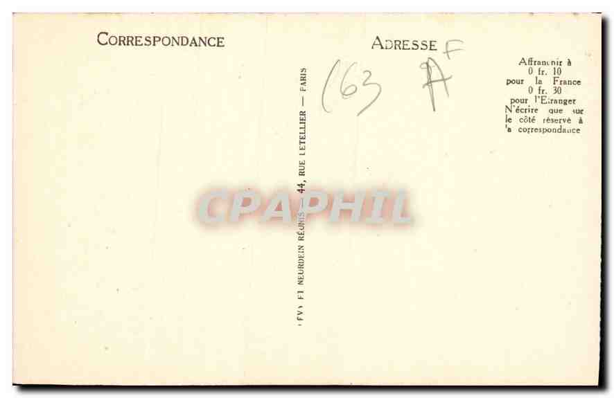 CPA Montferrand Maison de l'Ange — Verso