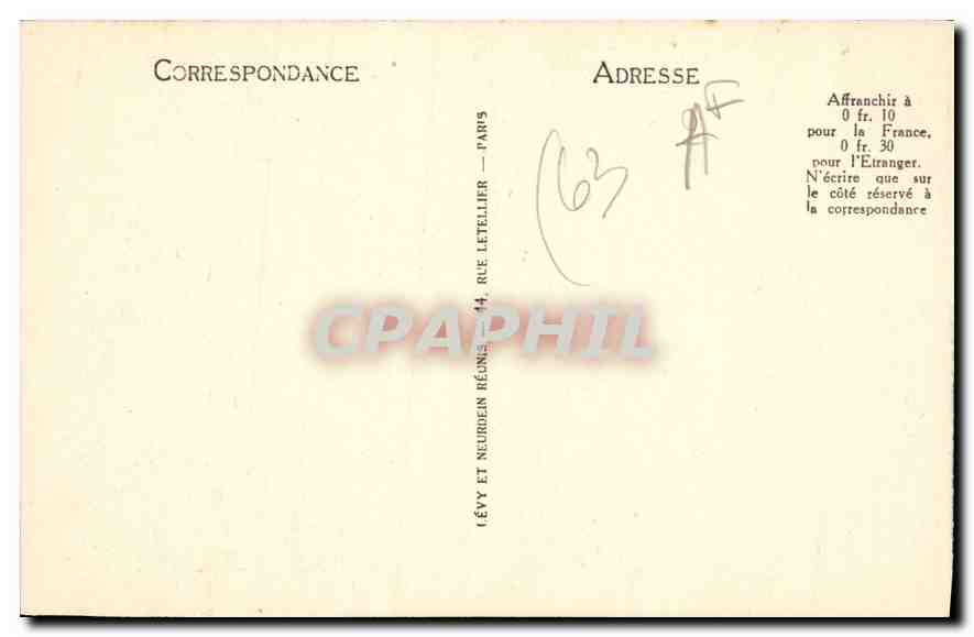 Montferrand - Maison de l'Éléphant — CPAPHIL — Verso