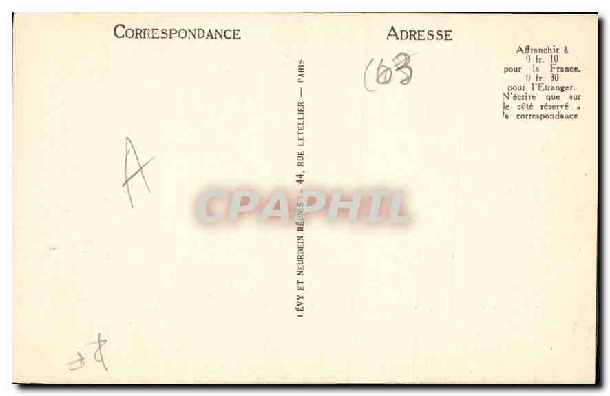 CPA Montferrand Maison Desplais ou du Lys — Verso