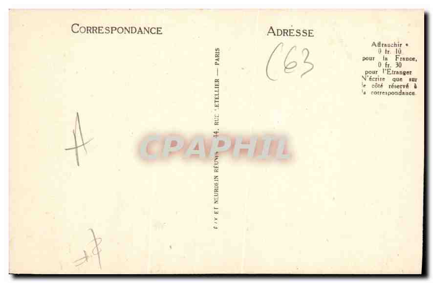 CPA Montferrand Maison d Bailli — Verso