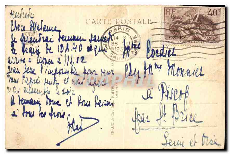 CPA Parc Zoologique Lion et Lionnes Paris Exposition coloniale internationale 1931 — Rückseite