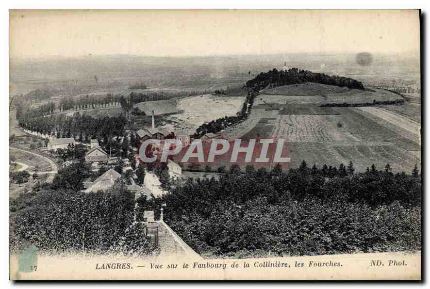 Langres — Vue sur le Faubourg de la Collinière, les Fourches — ND. Phot.