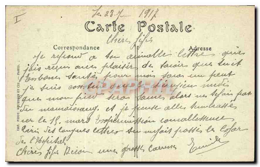 CPA Senlis (Oise) Porte de l'Ancien Eveche de Beauvais — Rückseite