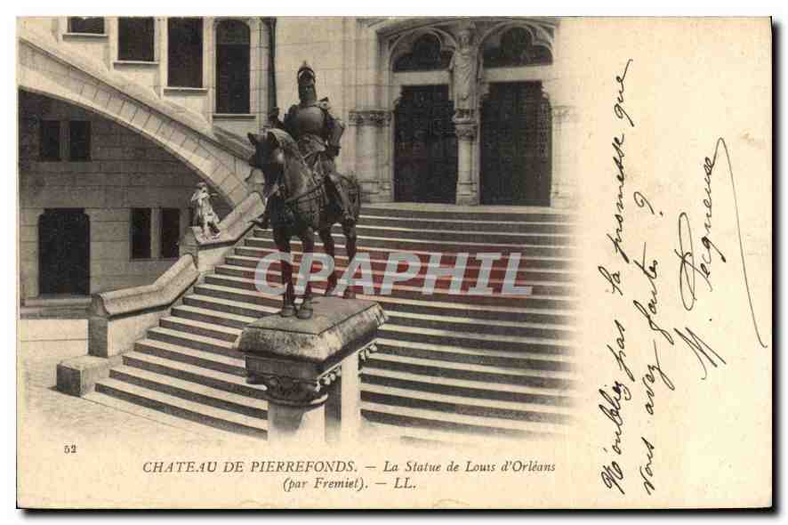 Château de Pierrefonds — La Statue de Louis d'Orléans (par Fremiet) — LL.