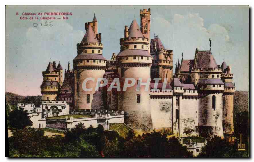 CPA Chateau de Pierrefonds Cote de la Chapelle