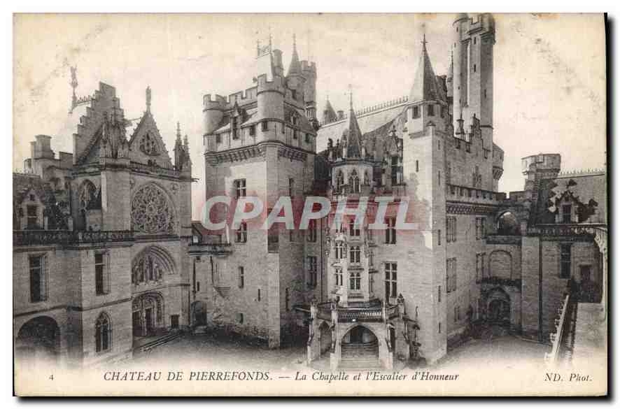 Château de Pierrefonds — The Chapel and the Honors Staircase — ND. Phot.