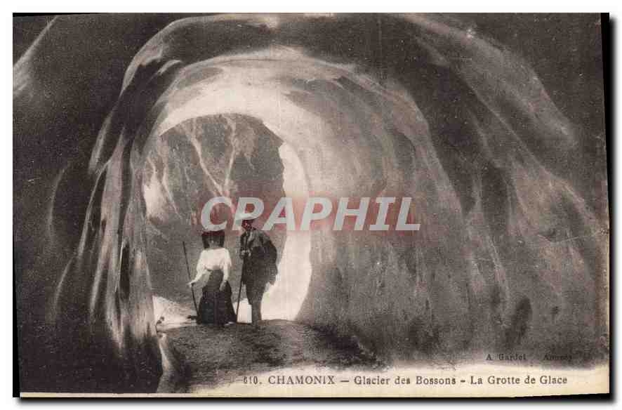 Chamonix — Glacier des Bossons — La Grotte de Glace — A. Gardet, Nummer 810