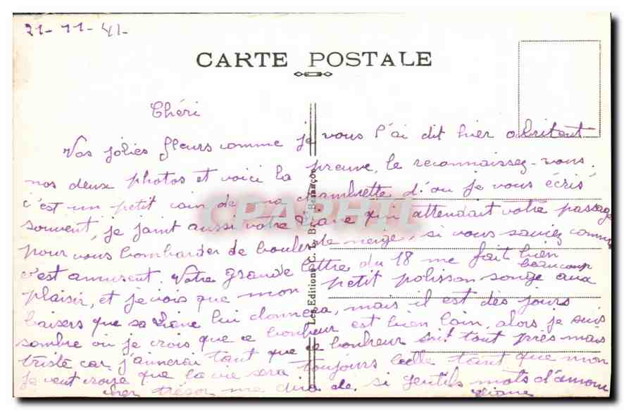 CPA Frontière Franco Suisse Le Refrain et les Rochers de la Cendree — Back