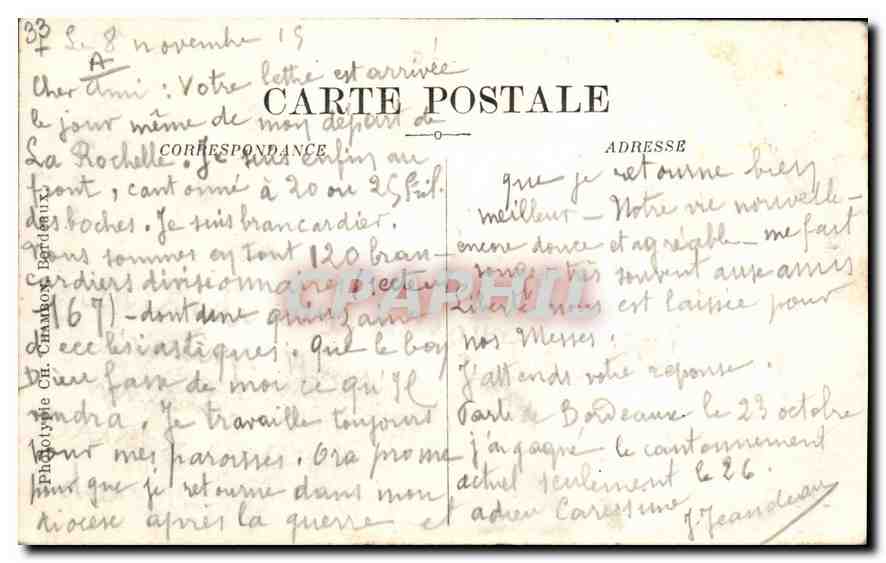 CPA Bordeaux Quais Sud — Verso