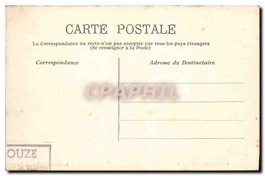 CPA Lourdes Les Grottes — Verso