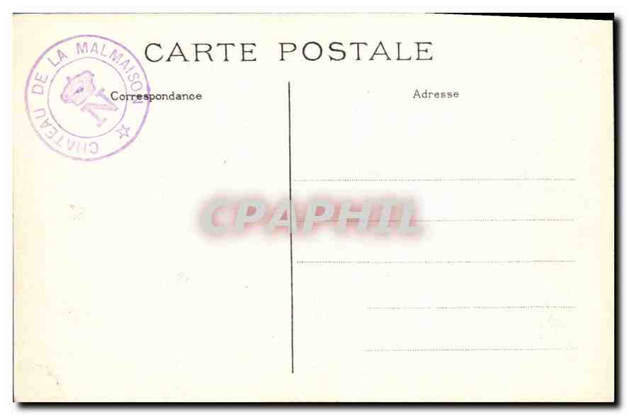 CPA Le Chateau de la Malmaison du Cote de l'arrivee — Rückseite