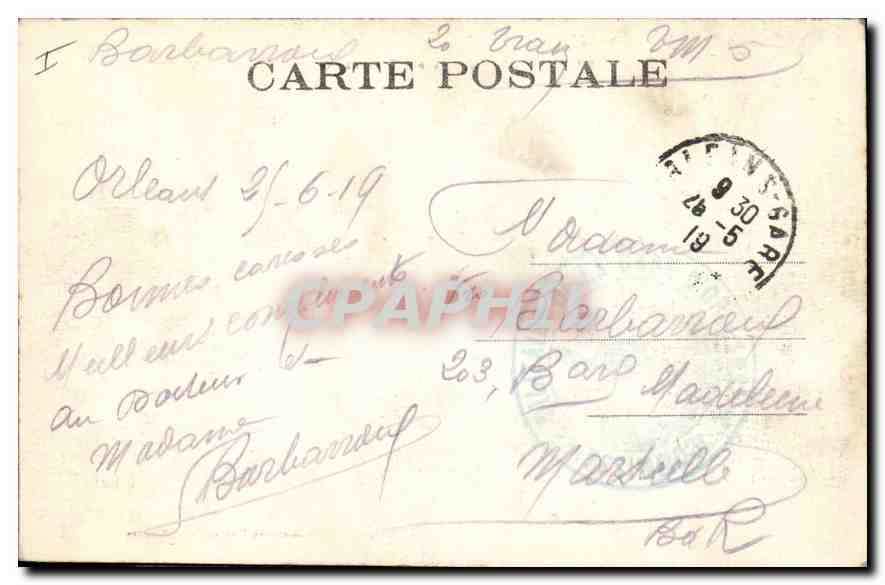 CPA Nantes Jardin des Plantes — Verso