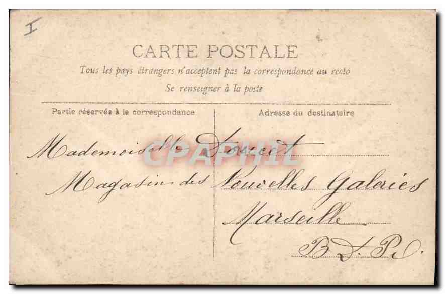 CPA Bordeaux La Porte Dijaeux — Verso