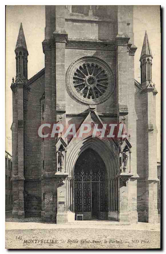 Montpellier — Kirche Saint-Anne, der Portal — ND Phot.