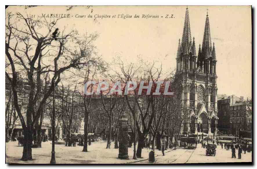 CPA Montpellier Cours du Chapitre et l'Eglise des Reformes