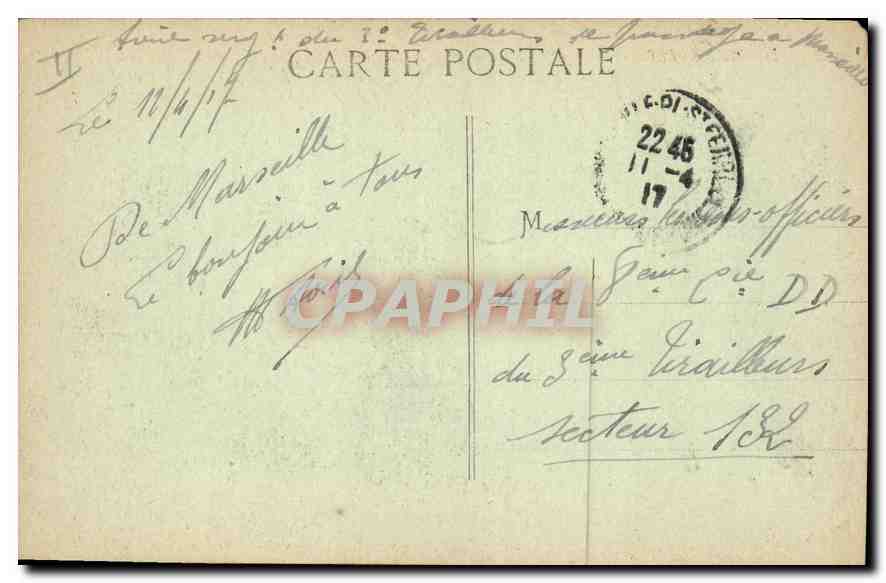 CPA Montpellier Cours du Chapitre et l'Eglise des Reformes — Back