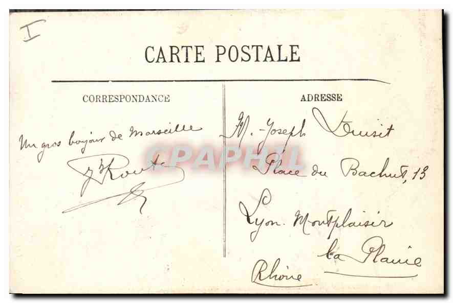 CPA Marseille L'Eglise des Reformes — Verso
