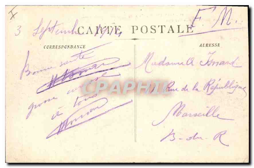 CPA Marseille Cours du Chapitre et les Reformes — Rückseite