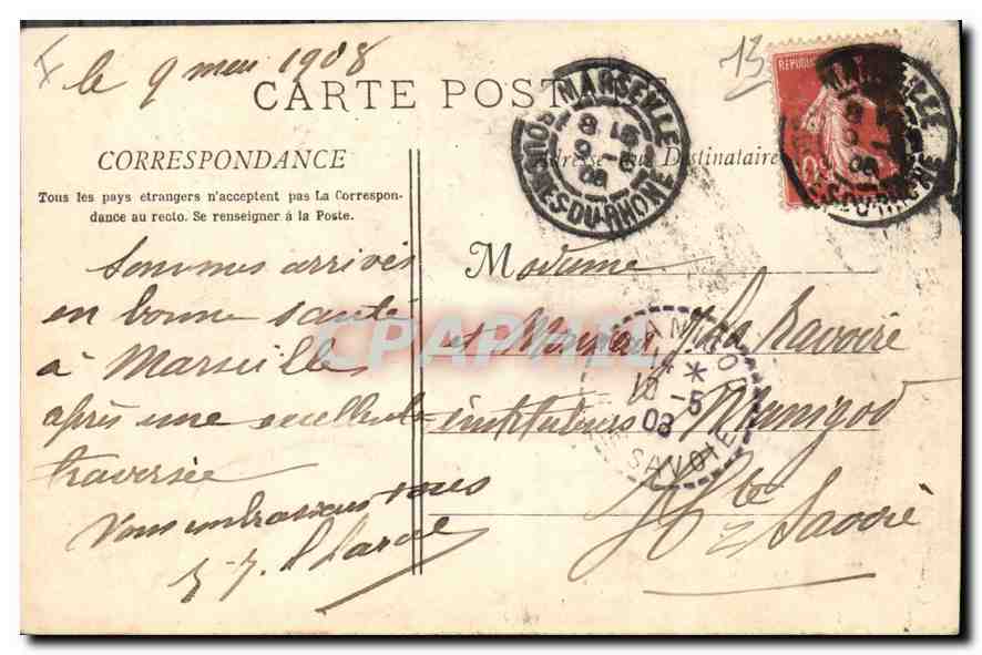 CPA Marseille Eglise St Vincent de Paul (Les Reformes) — Rückseite