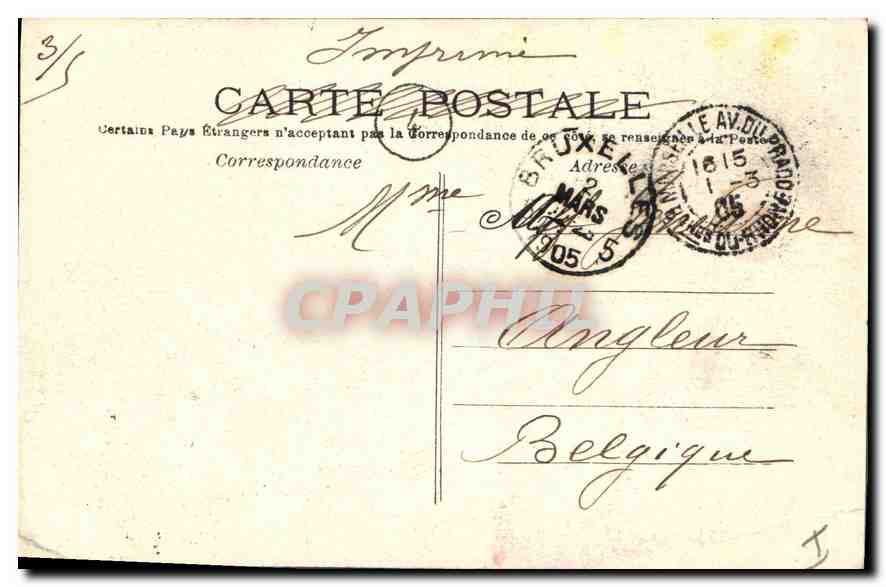 CPA Marseille Eglise des Reformes — Rückseite