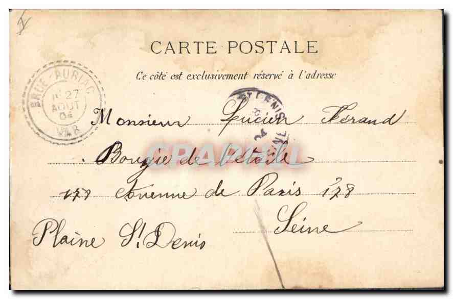 CPA Marseille Eglise Les Reformes — Rückseite