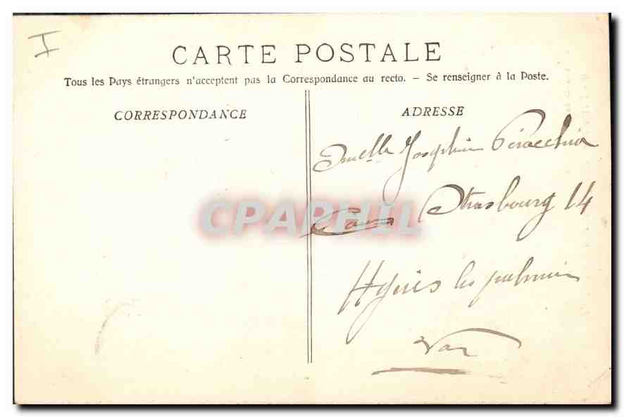 CPA Marseille Les Reformes et le Monument des Mobiles — Rückseite