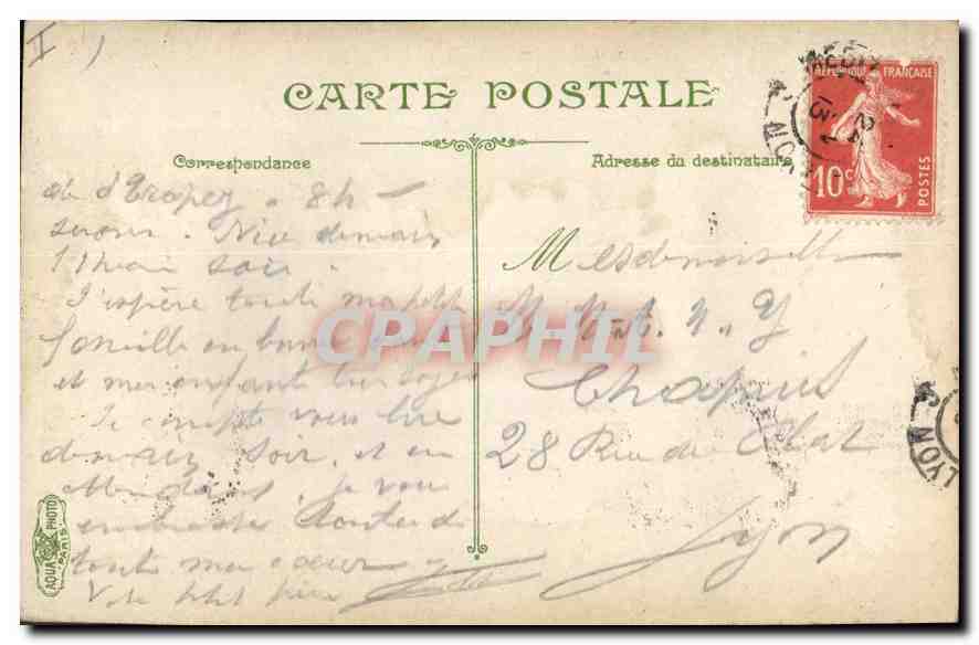 CPA Marseille L'Eglise des Reformes et le Monument de la Defense — Rückseite