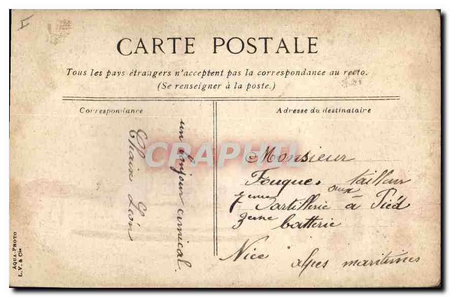 CPA Marseille les Reformes et le Monument des Mobiles — Rückseite