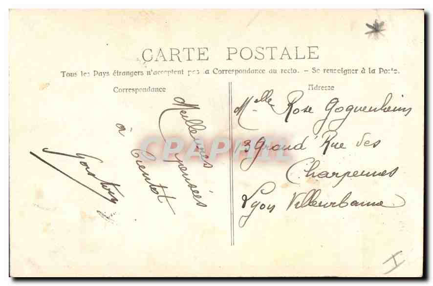 CPA Marseille L'Eglise Saint Vincent de Paul (les Reformes) — Rückseite