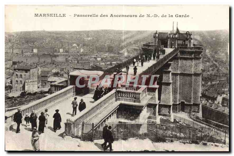 Marseille — Passerelle des Ascenseurs de N.-D. de la Garde