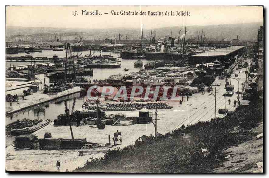 CPA Marseille Vue Generale des Bassins de la Joliette
