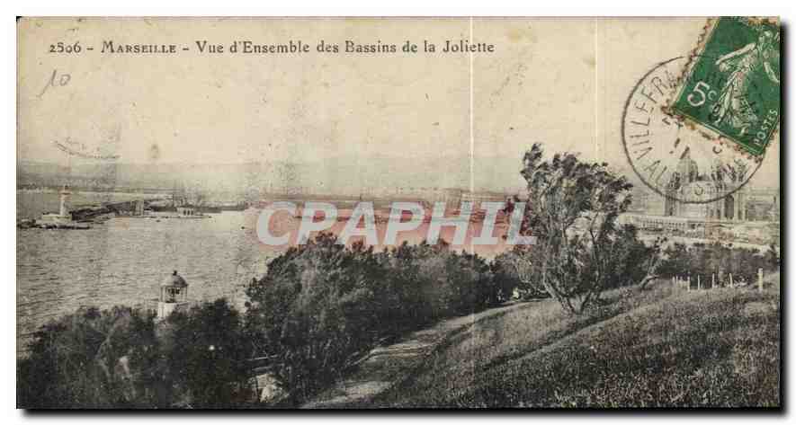 Marseille — Vue d'Ensemble des Bassins de la Joliette — CPA n°2506