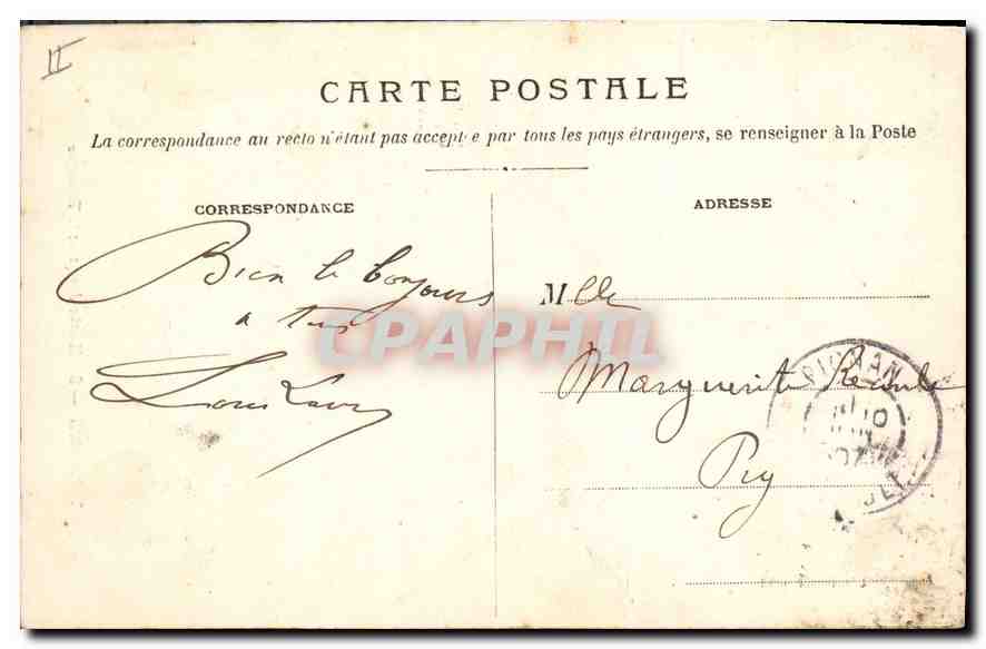 CPA Tarascon Ste Marthe domptant la Tarasque — Verso