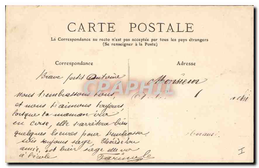 CPA Tarascon L'Entree des Tourelles du Chateau du Roi Rene — Verso