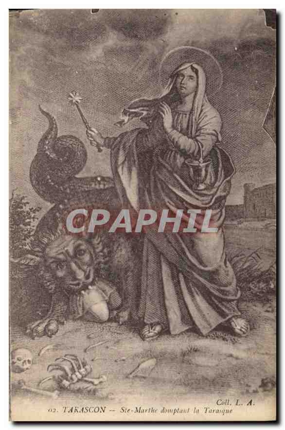 TAKASCON — Sainte-Marthe zähmt die Tarasque — Coll. L. A.
