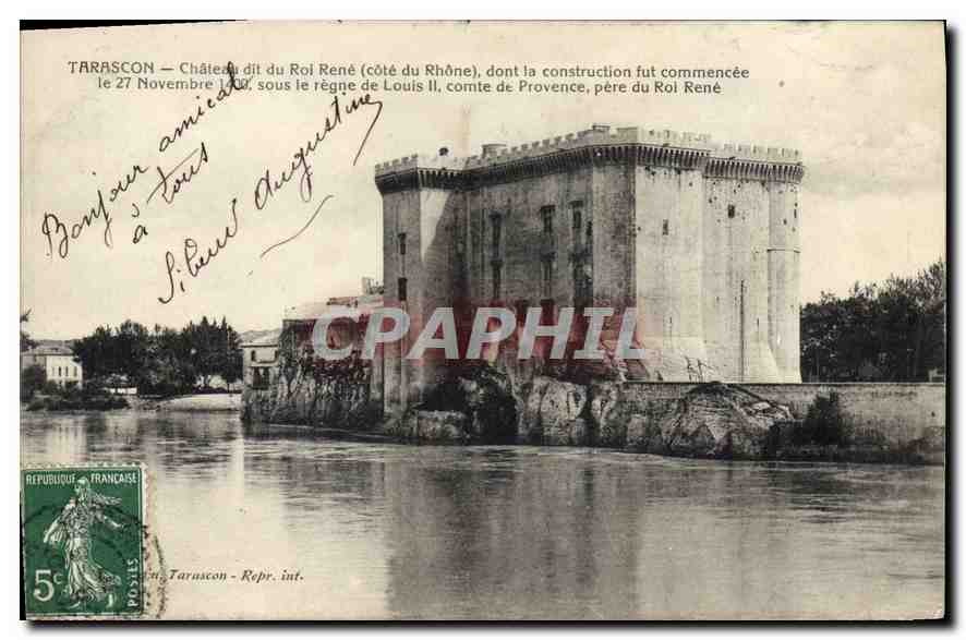 Tarascon — Château dit du Roi René (côté du Rhône) — éditeur non identifié, n° de série non visible - Recto