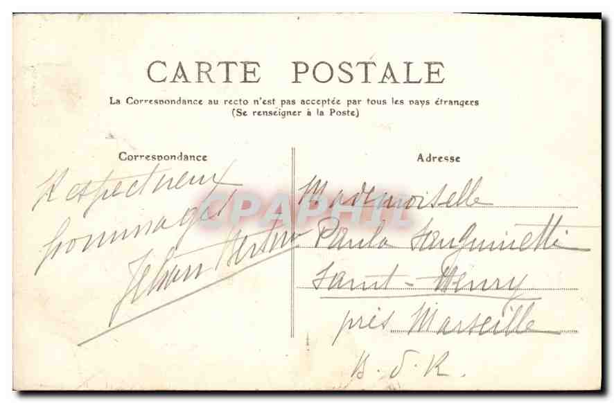 CPA Tarascon (B du R) L'Entree des Tourelles du Chateau du Roi Rene — Verso
