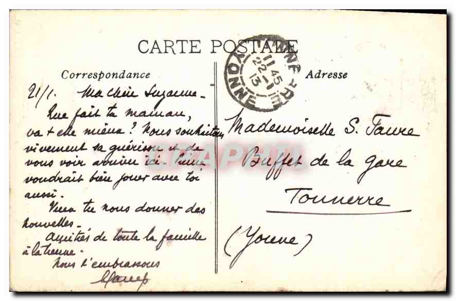 CPA Tarascon (B du R) Eglise Ste Marthe — Verso