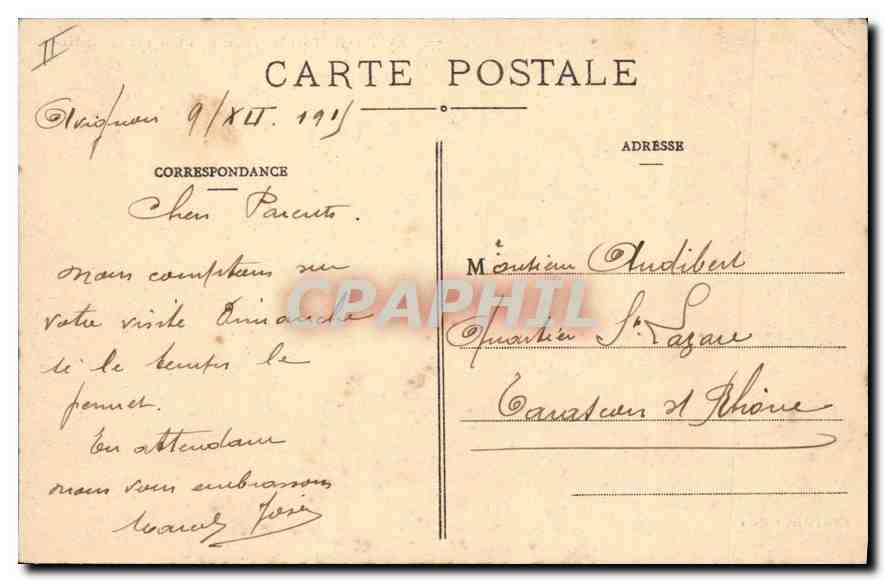 CPA Tarascon (B du R) Pont St Benezet — Verso