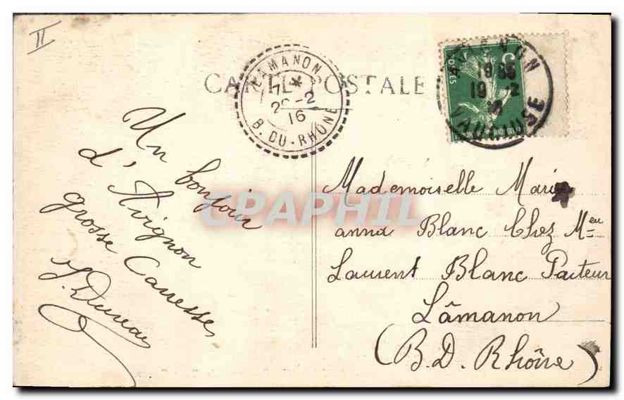 CPA Avignon (Vaucluse) Caserne du 7me Genie Militaria — Rückseite