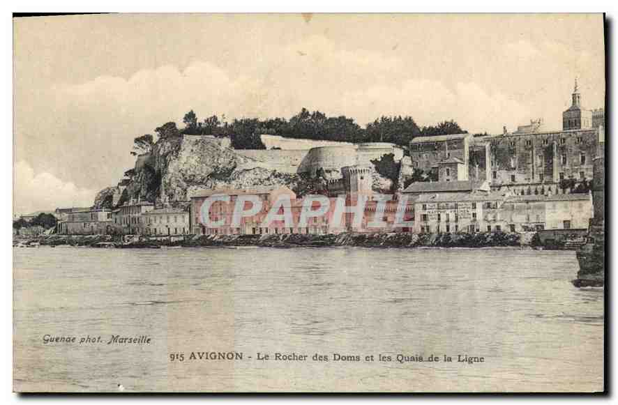 Avignon - Le Rocher des Doms et les Quais de la Ligne — Guenae phot. Marseille, n° 915