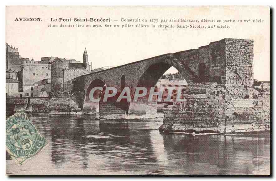 CPA Avignon (Vaucluse) Le Pont Saint Benezet