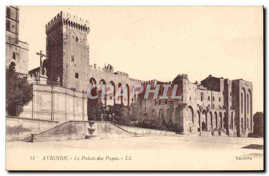 CPA Avignon (Vaucluse) Le Palais des Papes