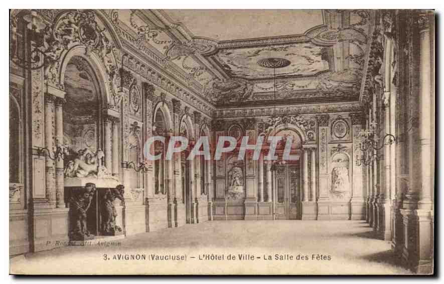 CPA Avignon (Vaucluse) L'Hotel de Ville La Salle des Fetes