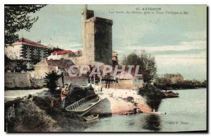 Avignon — Les bords du Rhône, près la Tour Philippe-le-Bel — Clihâ P. Beau, n°43