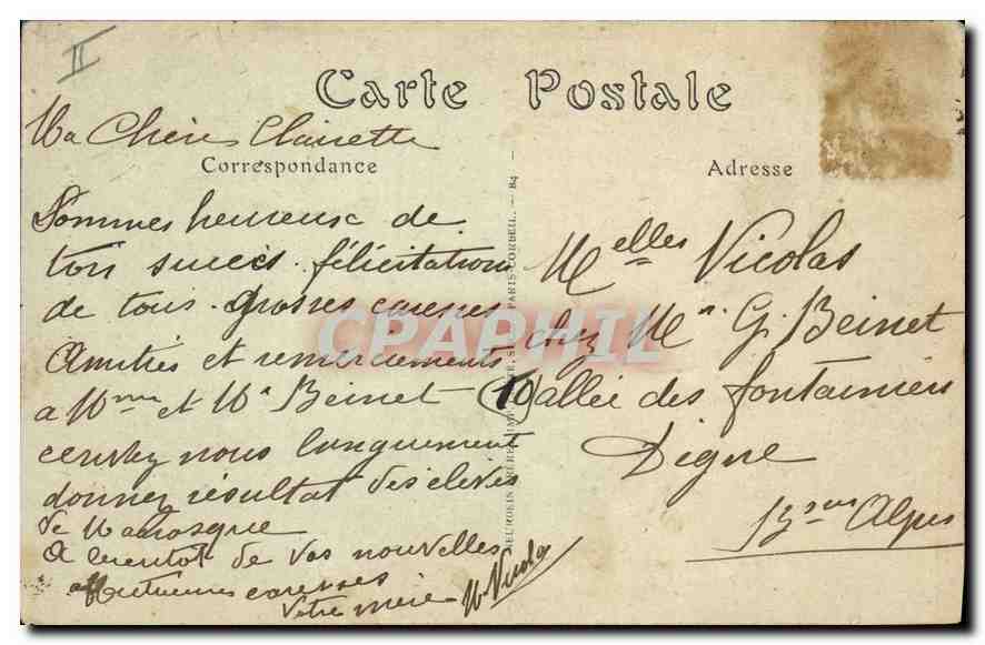 Avignon — Beffroi de l'Hôtel de Ville. Le Jacquemart à l'heure de midi — JND, n° 76 — Reverso