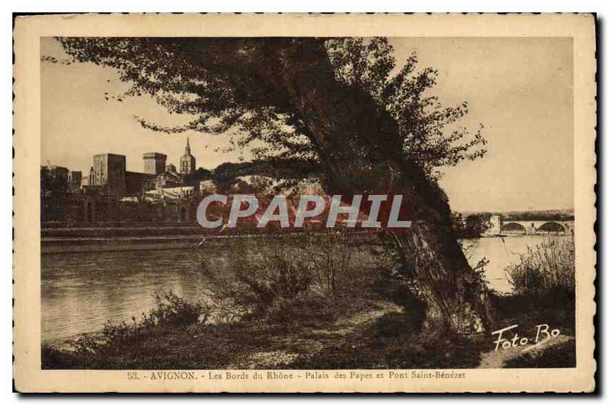 Avignon - Les Bords du Rhône - Palais des Papes et Pont Saint-Bénézet