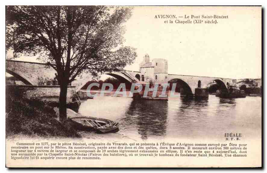 CPA Avignon (Vaucluse) Le Pont Saint Benezet et la Chapelle