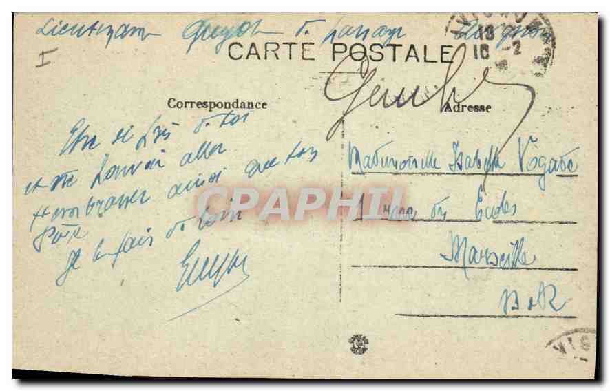 Avignon — Palais des Papes — La Façade occidentale — éditeur inconnu, n° 26 — Rückseite